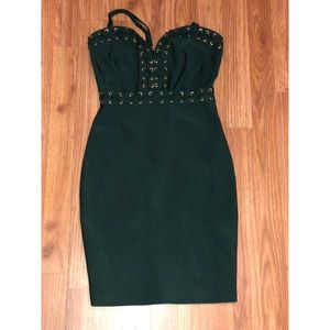 Hunter Green Party Dress - Fashion Nova